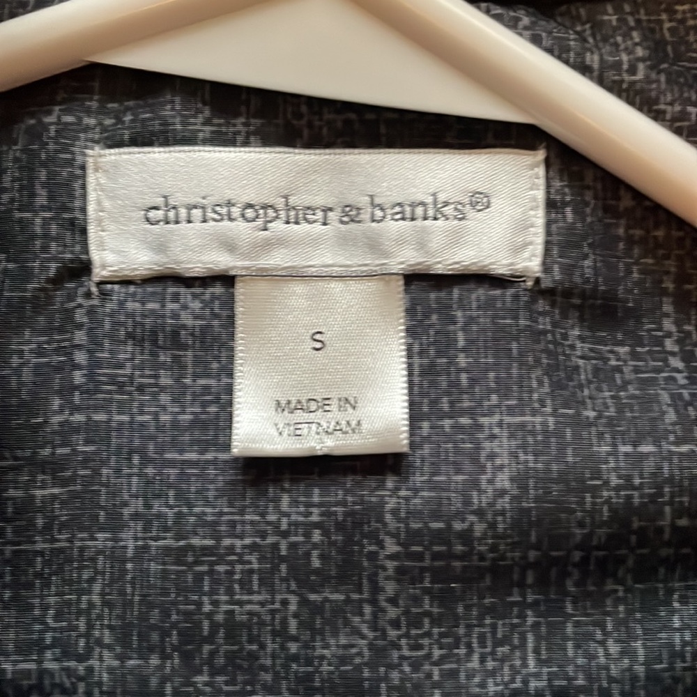 Christopher & Banks grey/charcoal vest. See pictures for pattern. Like new Small - Picture 4 of 8